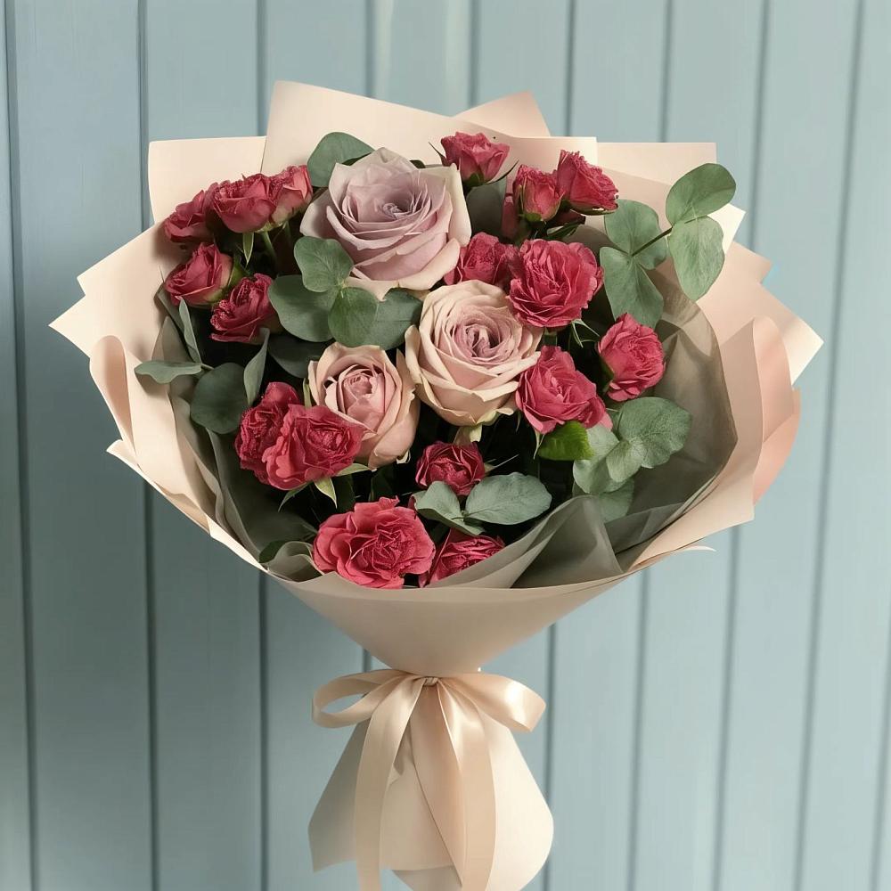 Букет цветов из: Гвоздики и Розы в Воскресенске