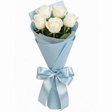 Букет 5 Белых роз Проуд в Воскресенске