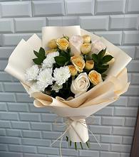 Букет цветов из:  Розы и Хризантемы в Воскресенске