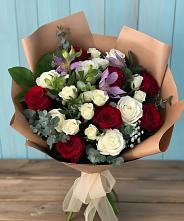 Букет цветов из:  Розы и Альстромерии в Воскресенске