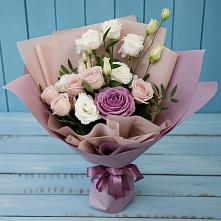 Букет цветов из:  Розы и Лизиантусы #REPLACE_PRED# Воскресенске