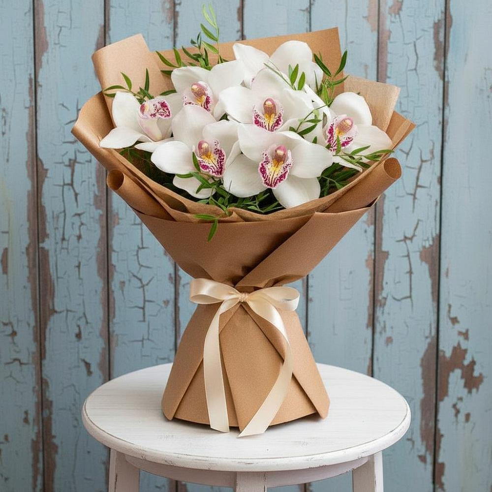 Букет цветов из: Орхидеи и Розы в Воскресенске