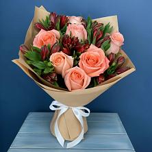 Букет цветов из:  Розы и Альстромерии в Воскресенске
