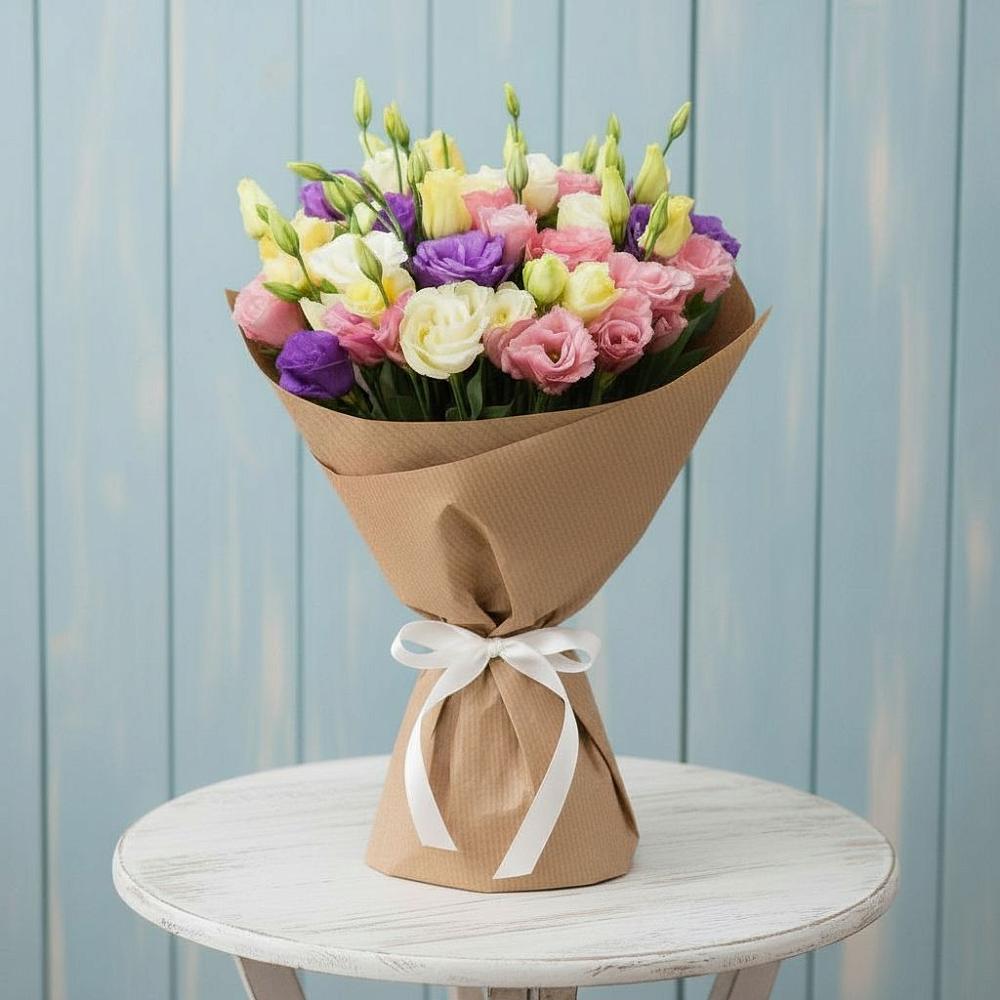 Букет цветов из: Лизиантусы в Воскресенске