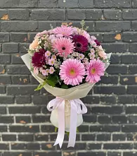 Букет цветов из:  Герберы и Хризантемы в Воскресенске