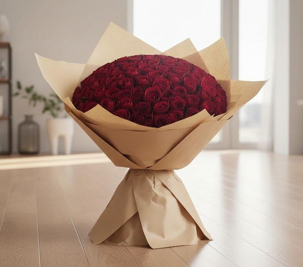 Букет 101 Красная роза в Воскресенске