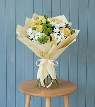 Букет цветов из:  Хризантемы и Розы в Воскресенске