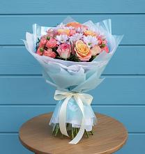 Букет цветов из:  Хризантемы и Розы в Воскресенске