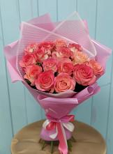 Букет 15 Розовых роз Равель #REPLACE_PRED# Воскресенске