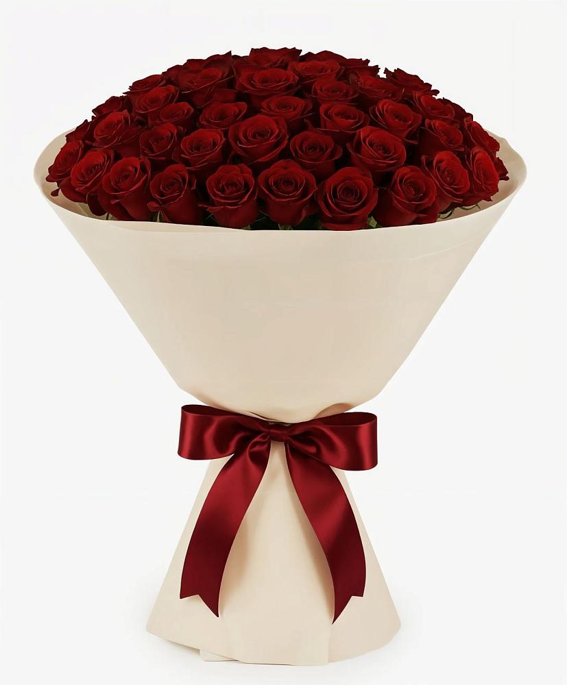 Букет 101 Бордовая роза Блэк Бакарра в Воскресенске