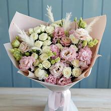 Букет цветов из:  Альстромерии и Розы в Воскресенске