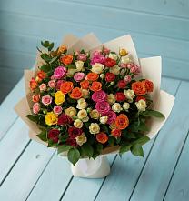 Букет Микс из разноцветных кустовых роз #REPLACE_PRED# Воскресенске