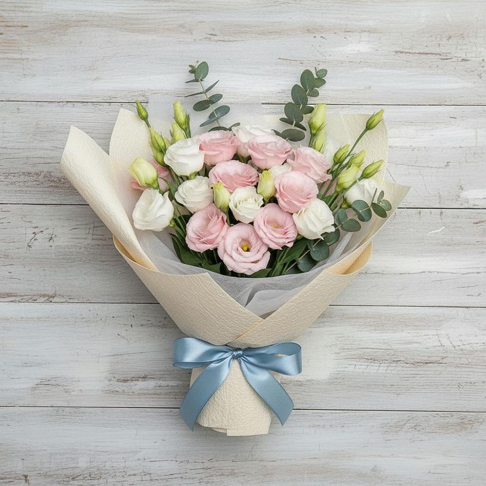 Букет цветов из: Лизиантусы в Воскресенске